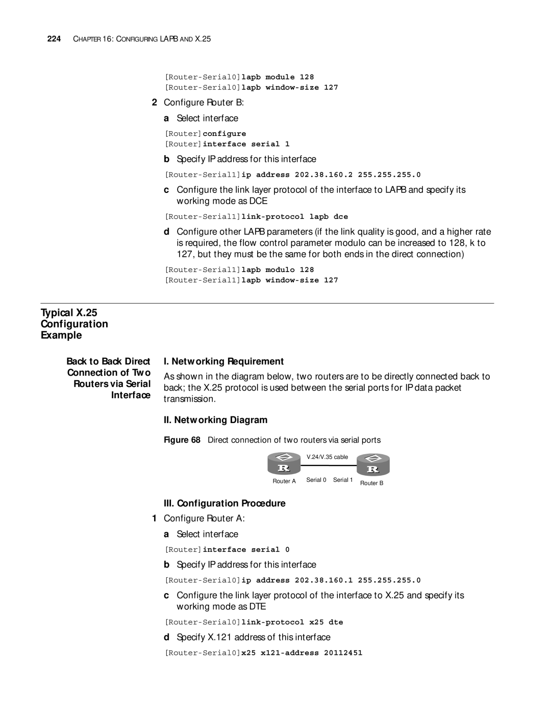 3Com 10014299 manual Configure Router B Select interface, Configure Router a a Select interface 