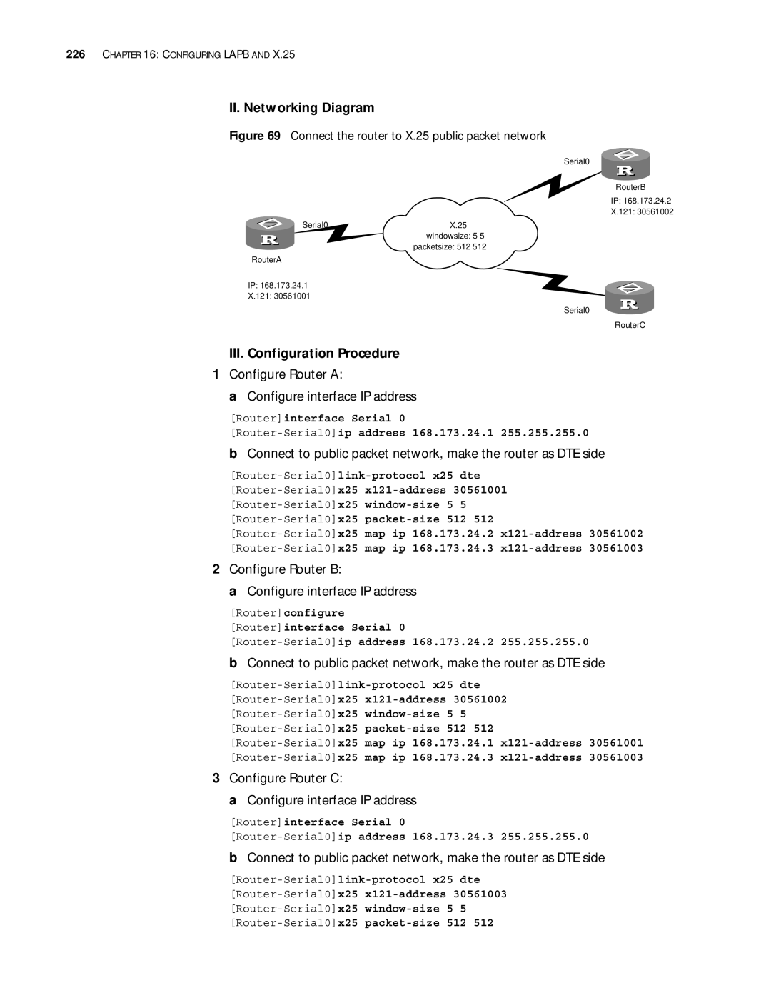 3Com 10014299 manual Configure Router a Configure interface IP address, Configure Router B Configure interface IP address 