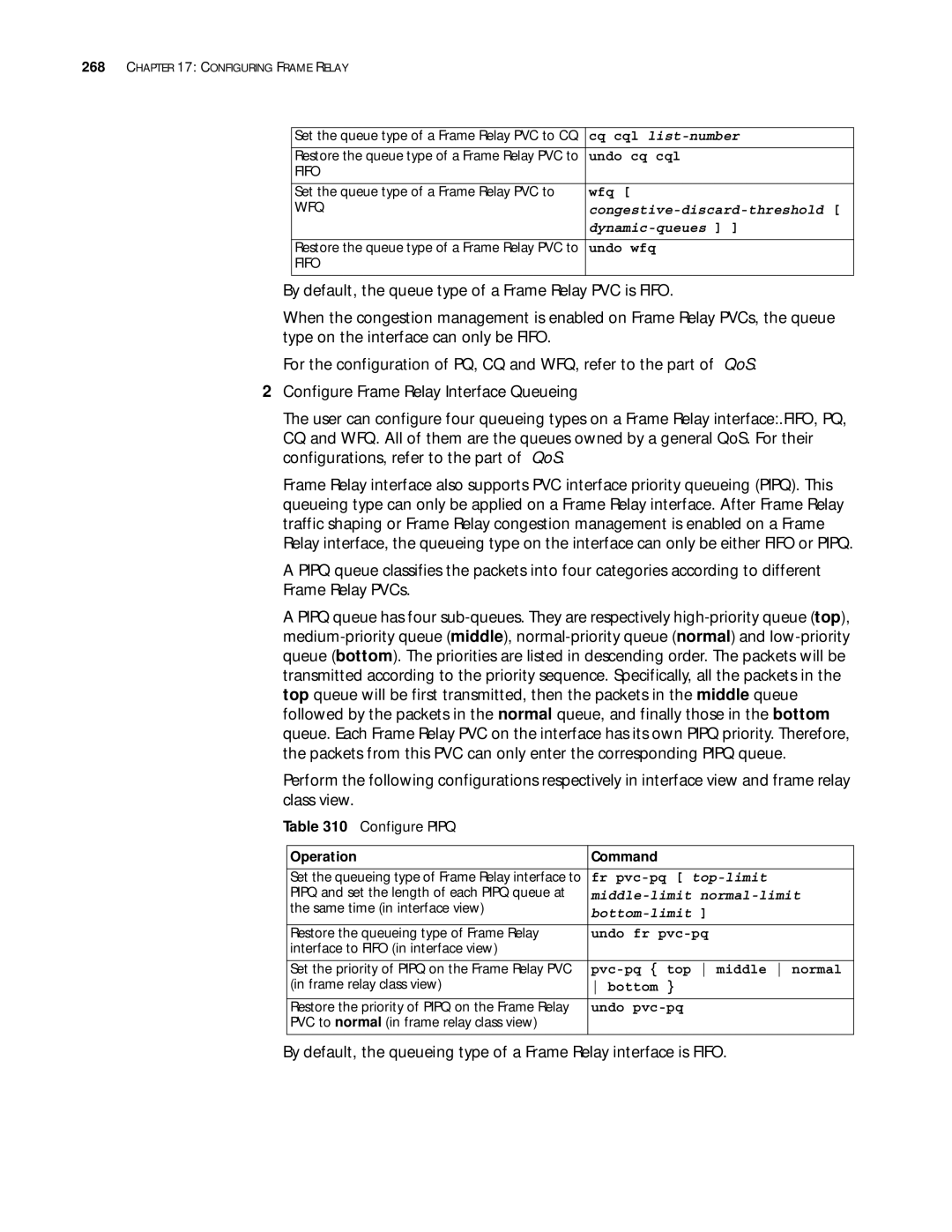 3Com 10014299 manual Configure Pipq 