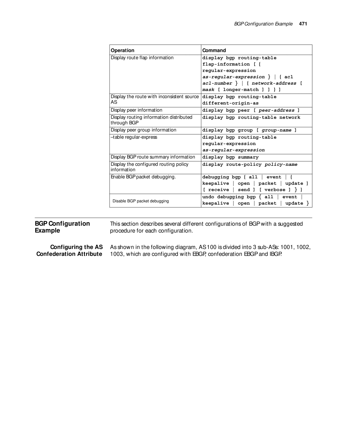 3Com 10014299 BGP Configuration, Procedure for each configuration, As-regular-expression acl, Acl-number network-address 