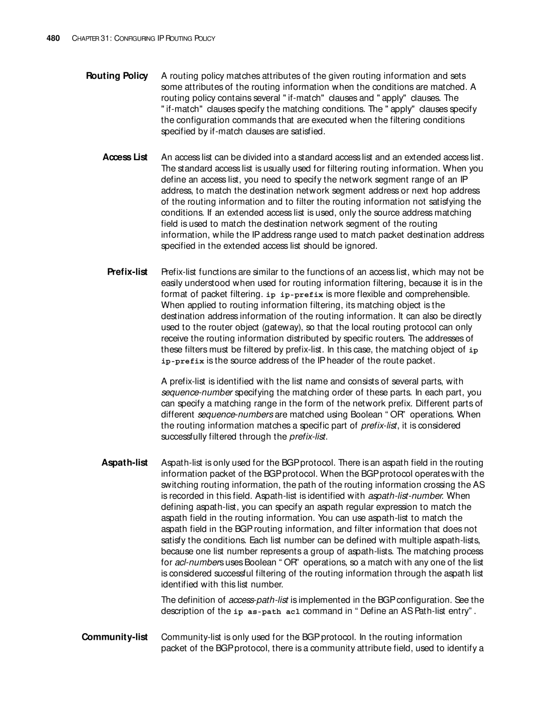 3Com 10014299 manual Configuring IP Routing Policy 