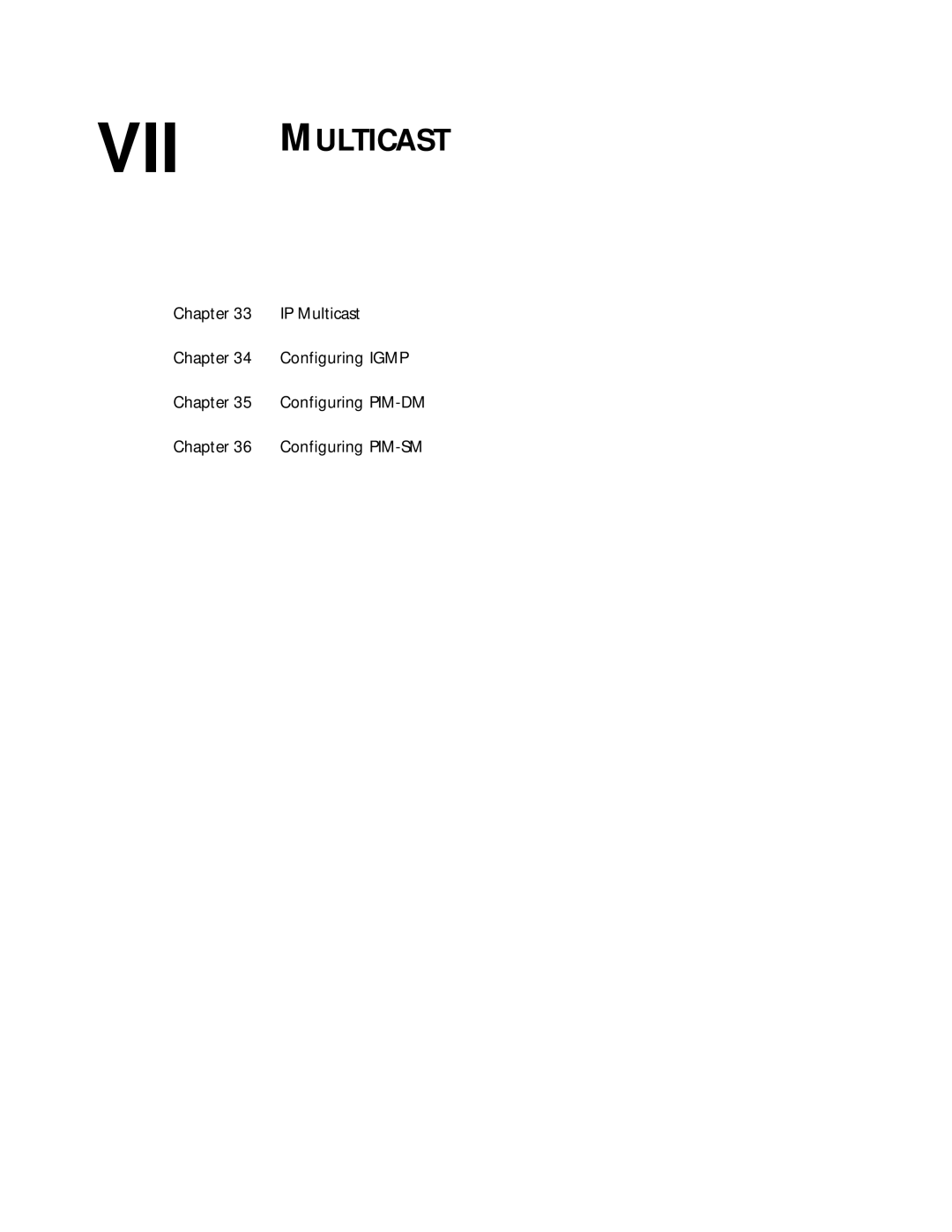 3Com 10014299 manual Chapter, Configuring Igmp Configuring PIM-DM Configuring PIM-SM, IP Multicast 