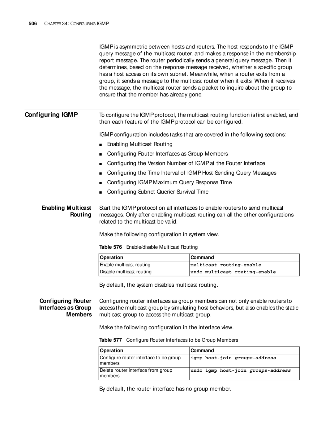 3Com 10014299 manual Configuring Igmp 