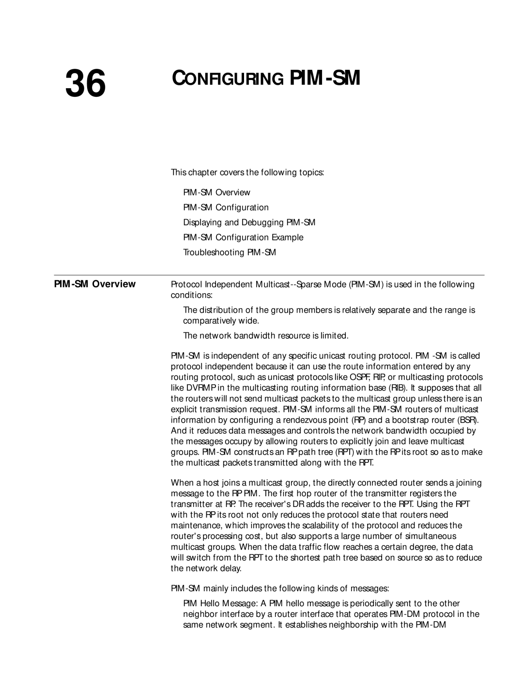 3Com 10014299 manual PIM-SM Overview 