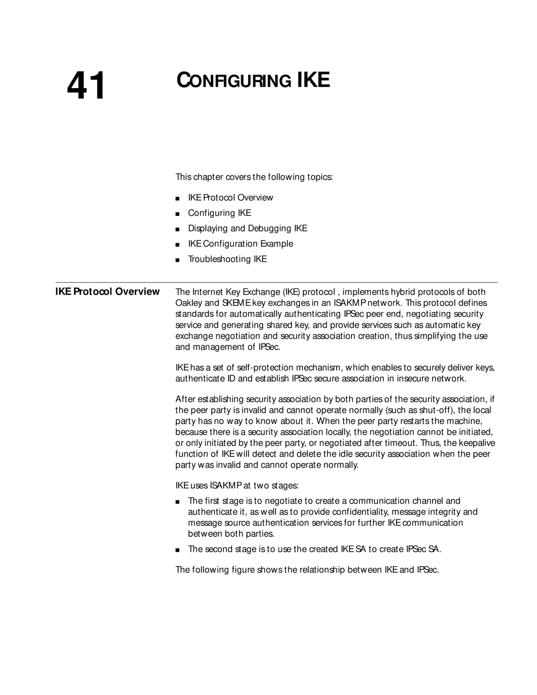 3Com 10014299 manual Configuring IKE 