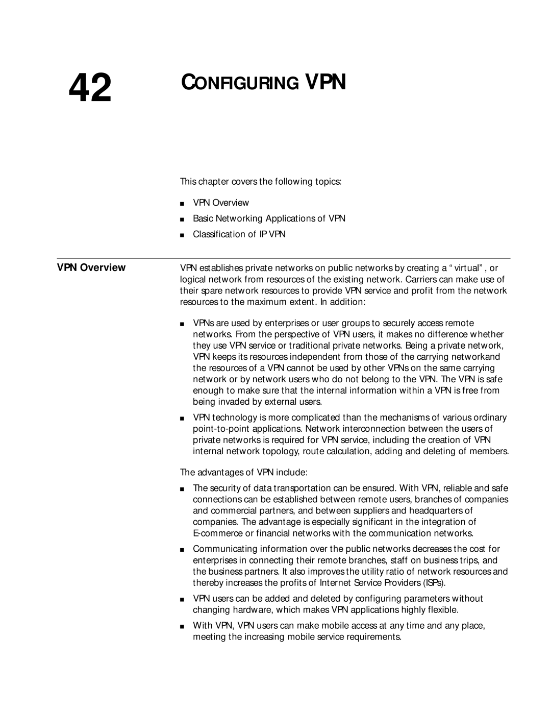 3Com 10014299 manual VPN Overview 