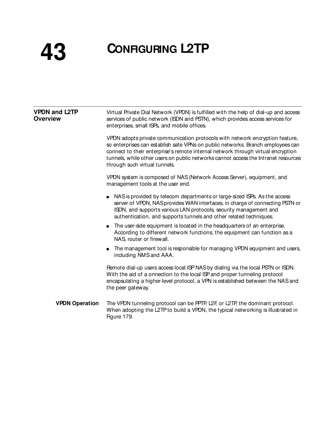 3Com 10014299 manual Vpdn and L2TP, Vpdn Operation 