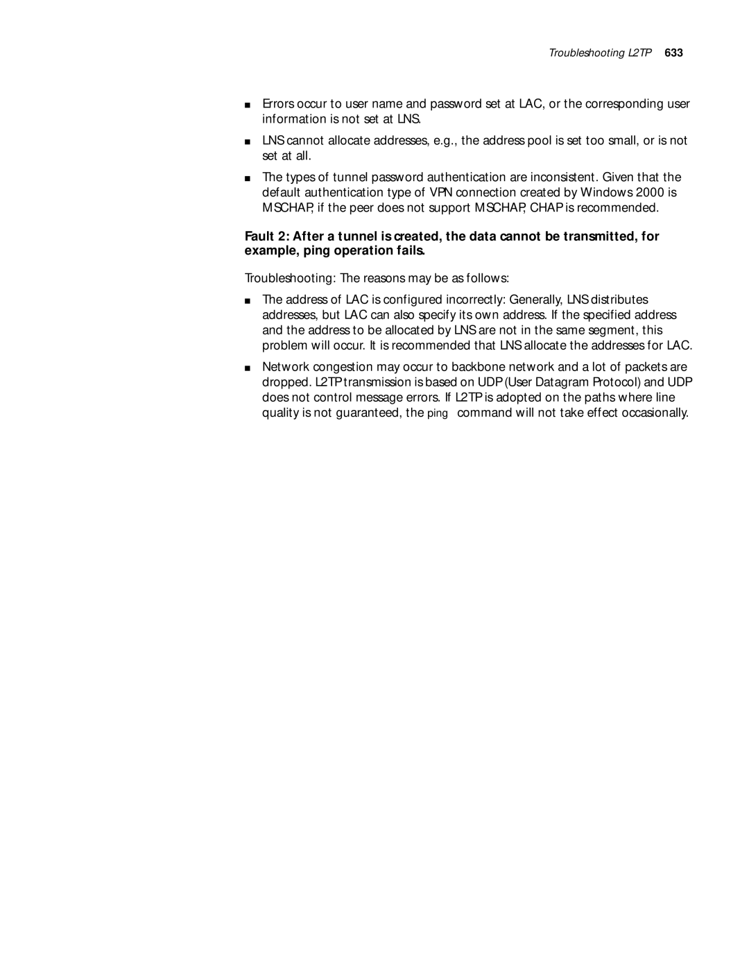 3Com 10014299 manual Troubleshooting L2TP 