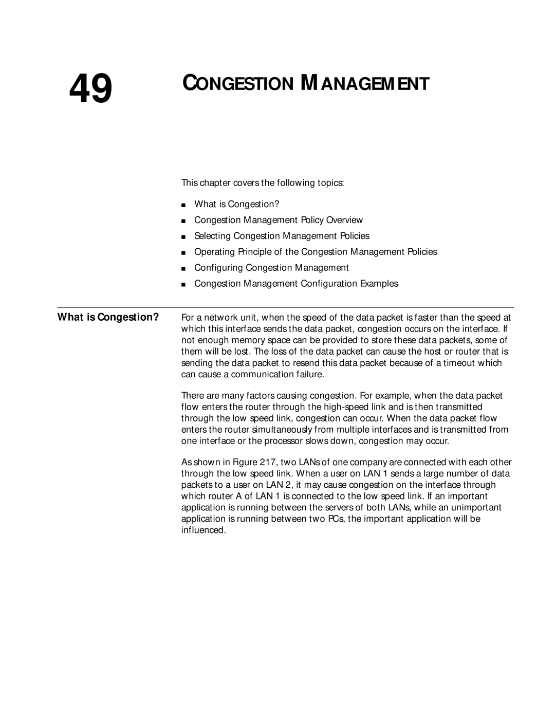 3Com 10014299 manual Congestion Management 