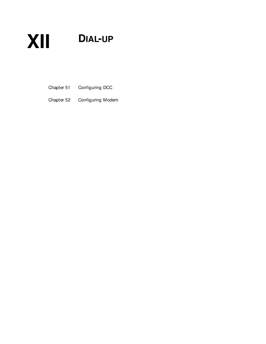 3Com 10014299 manual Xii Dial-Up, Configuring DCC Configuring Modem 