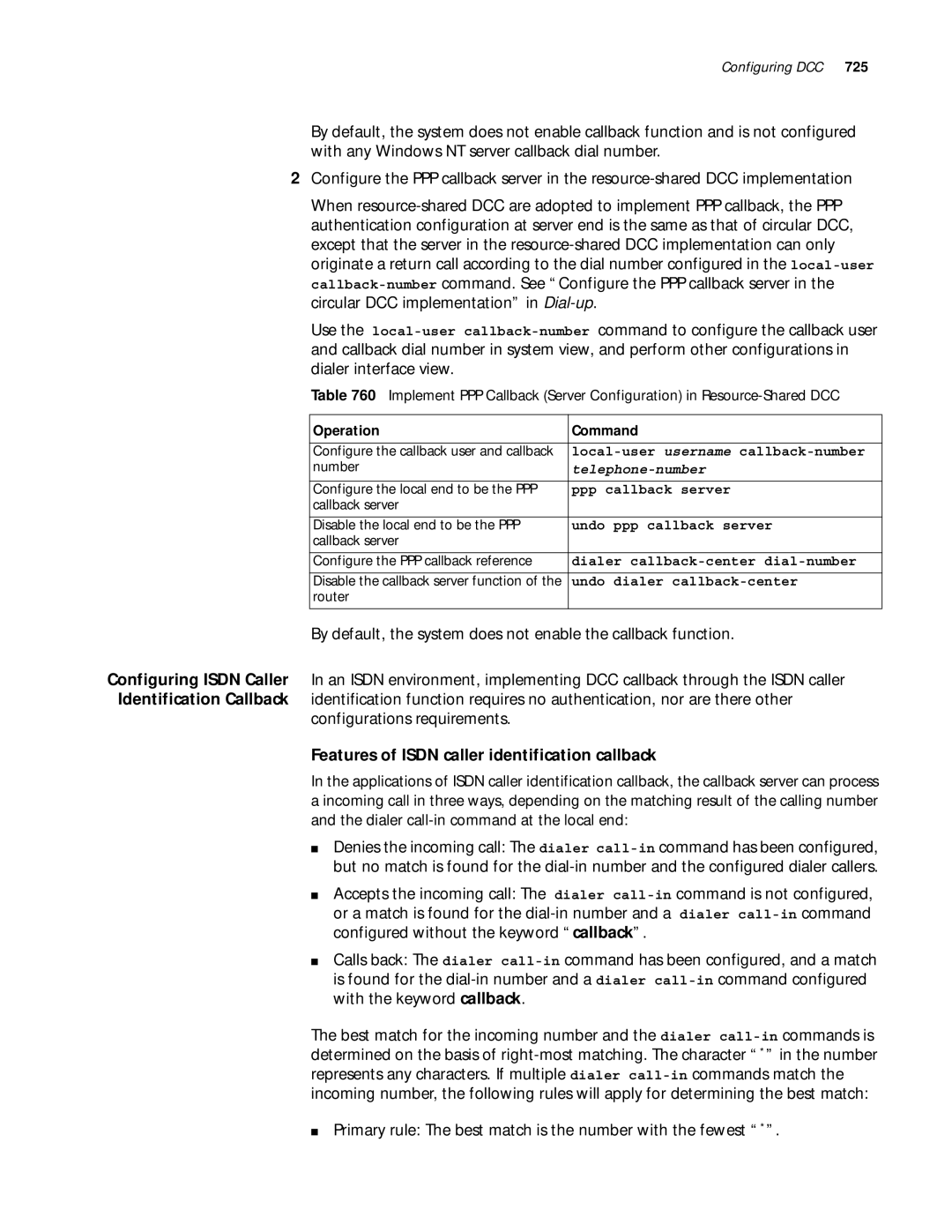 3Com 10014299 Features of Isdn caller identification callback, Primary rule The best match is the number with the fewest 