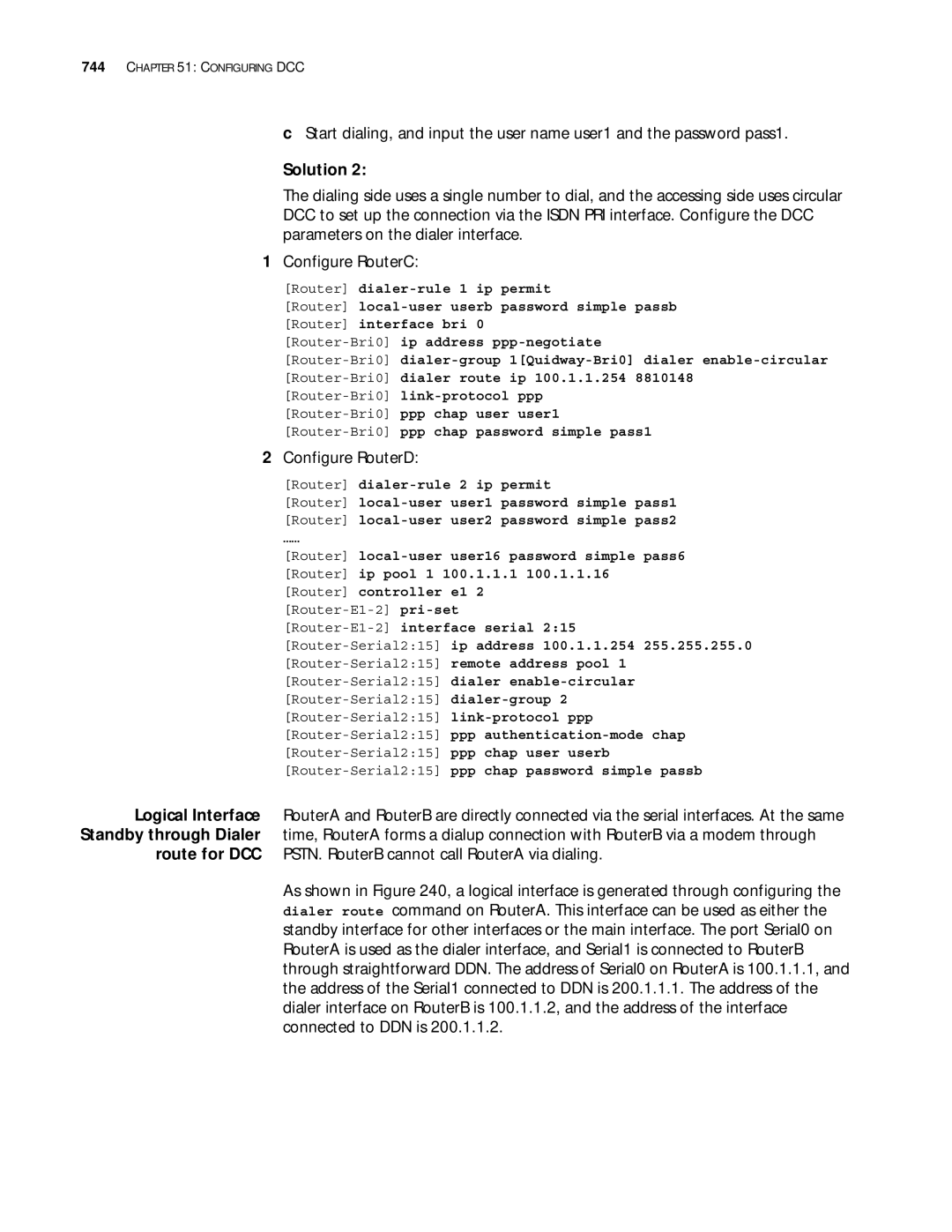 3Com 10014299 manual Router-Serial215ppp authentication-mode chap, Router-Serial215ppp chap password simple passb 