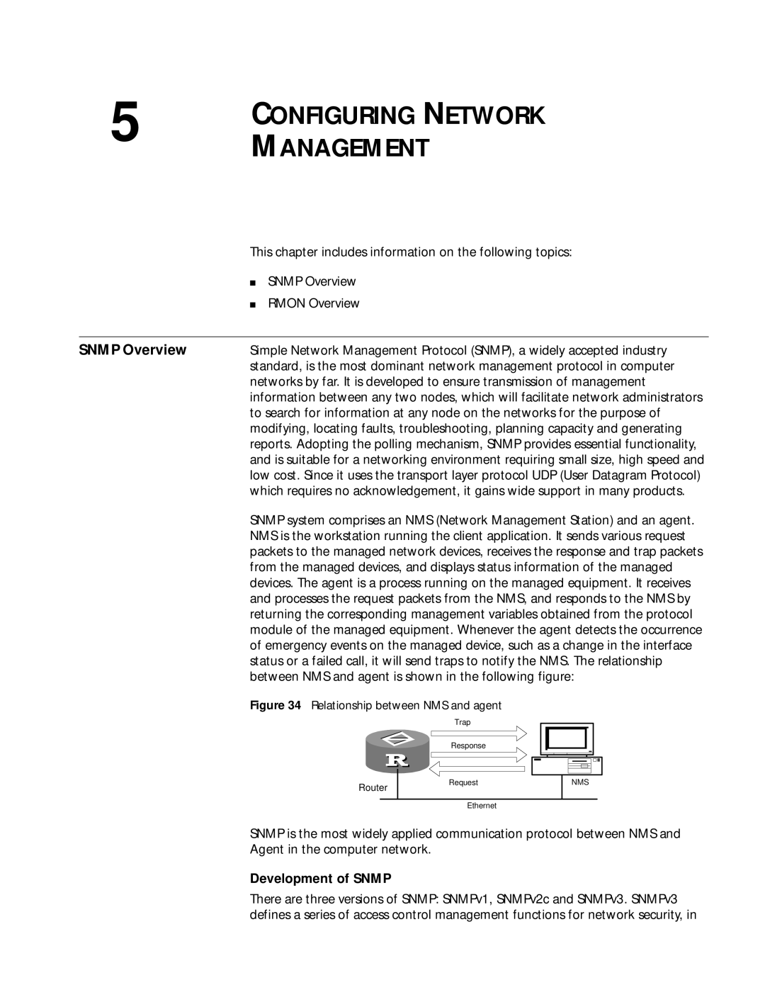 3Com 10014299 manual Snmp Overview, Development of Snmp 