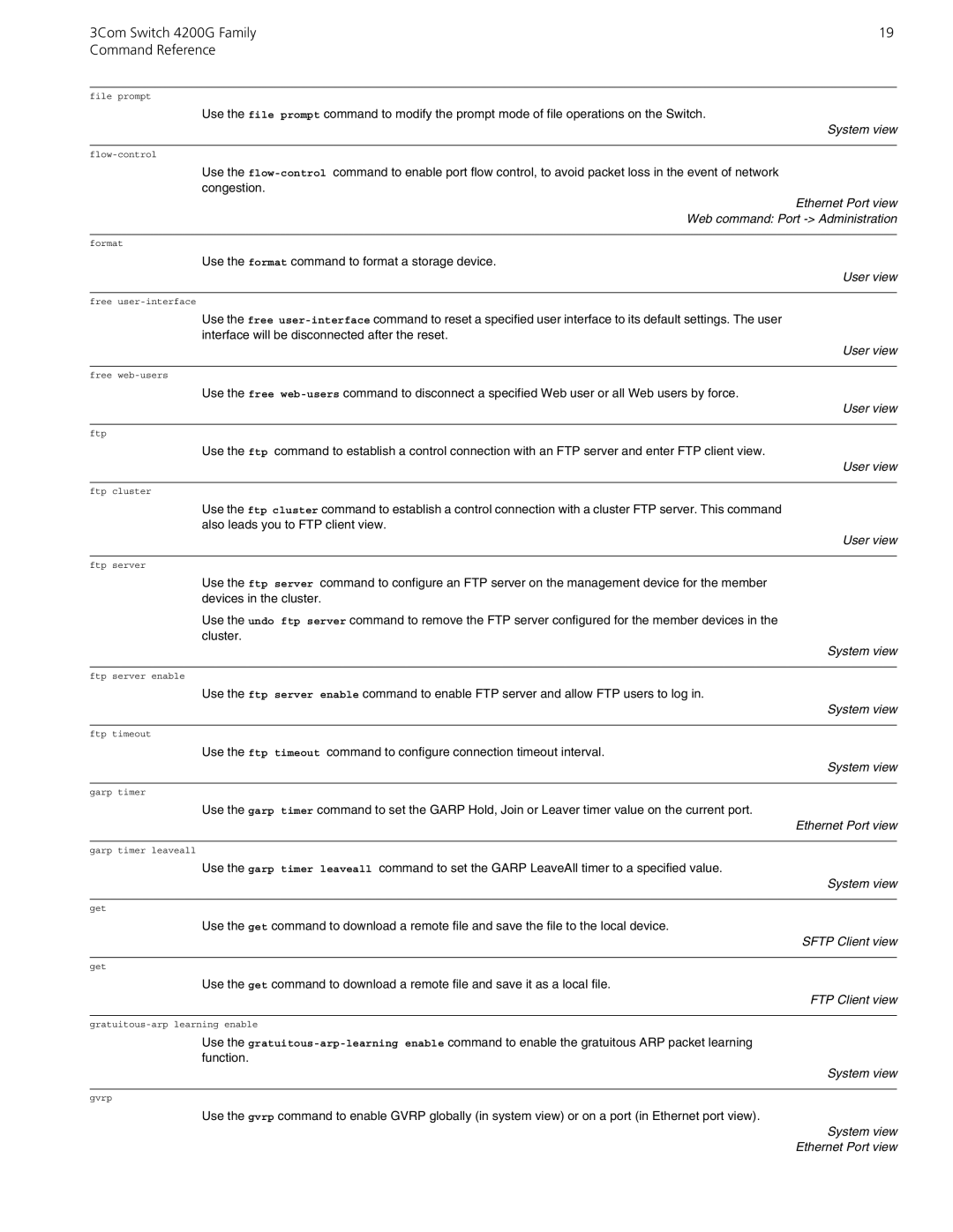 3Com 10014917 manual Use the format command to format a storage device 