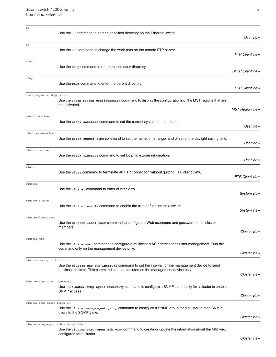 3Com 10014917 manual Use the cdup command to return to the upper directory 