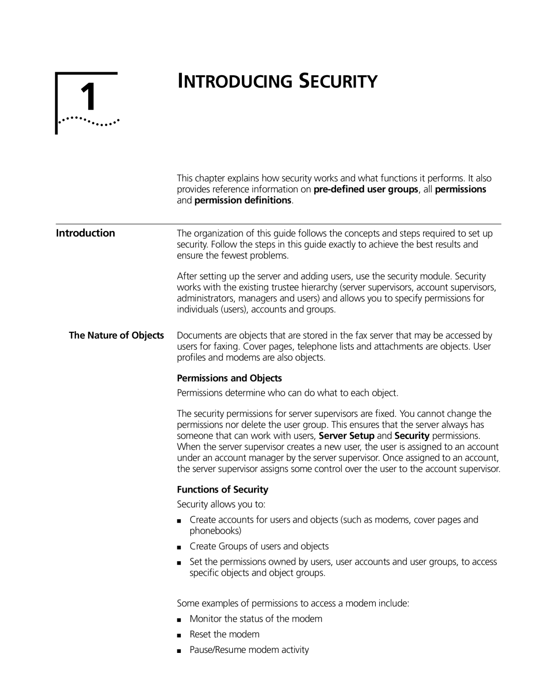 3Com 10031370-01 setup guide Introducing Security, Introduction 