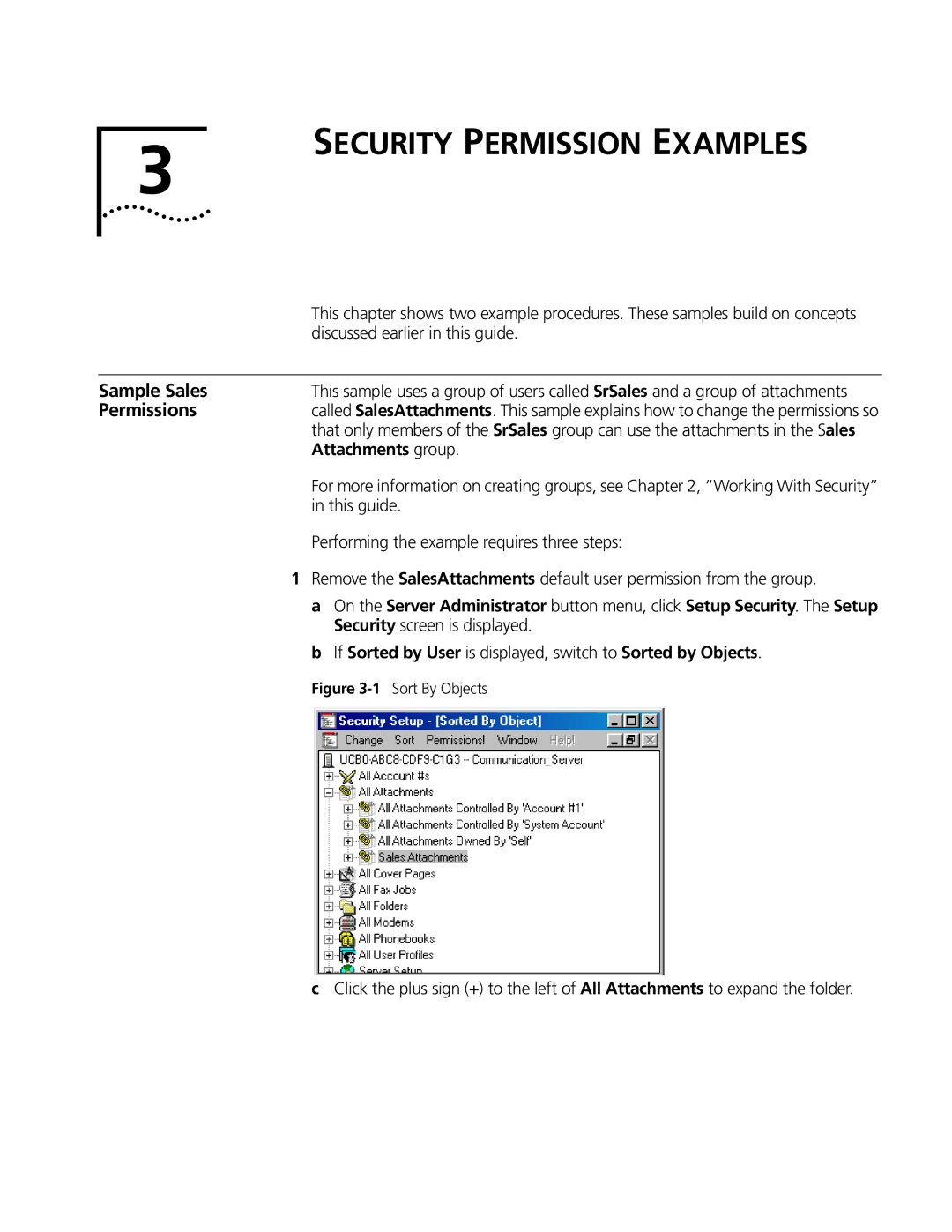 3Com 10031370-01 setup guide Security Permission Examples, Permissions 