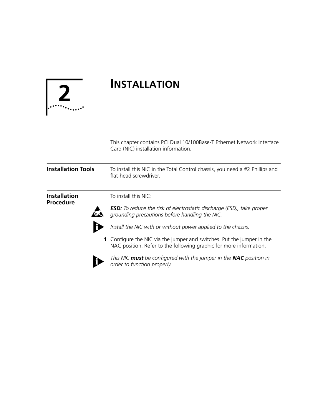 3Com 10/100BASE-T manual Installation Tools, Procedure 