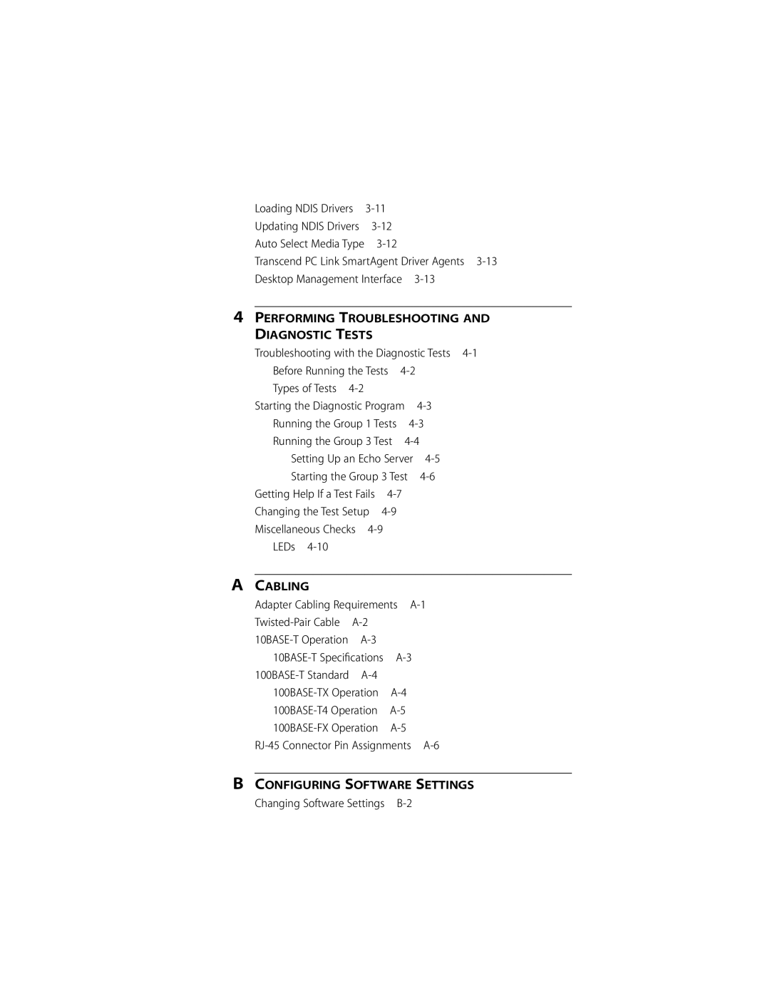 3Com 10/100BASE-T4 PCI manual Configuring Software Settings 