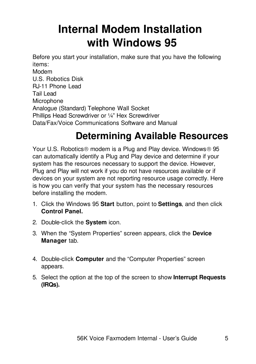 3Com 1.024.1644-00 manual Determining Available Resources, Control Panel 