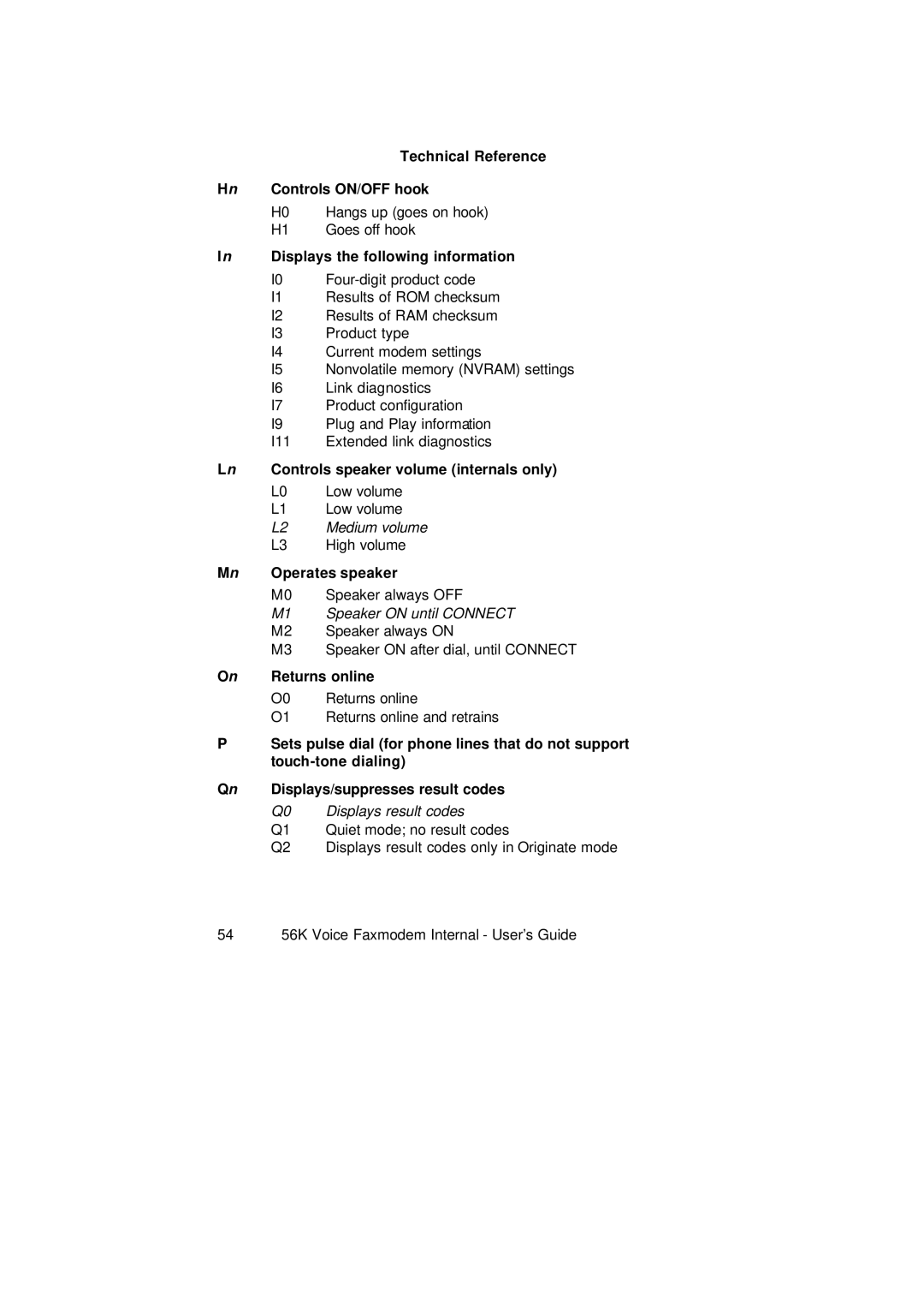 3Com 1.024.1644-00 Technical Reference Hn Controls ON/OFF hook, Displays the following information, Mn Operates speaker 