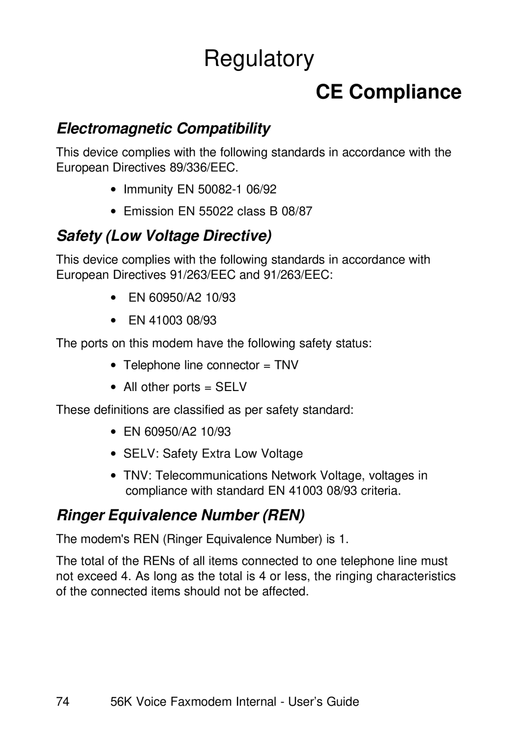 3Com 1.024.1644-00 manual Regulatory, CE Compliance 