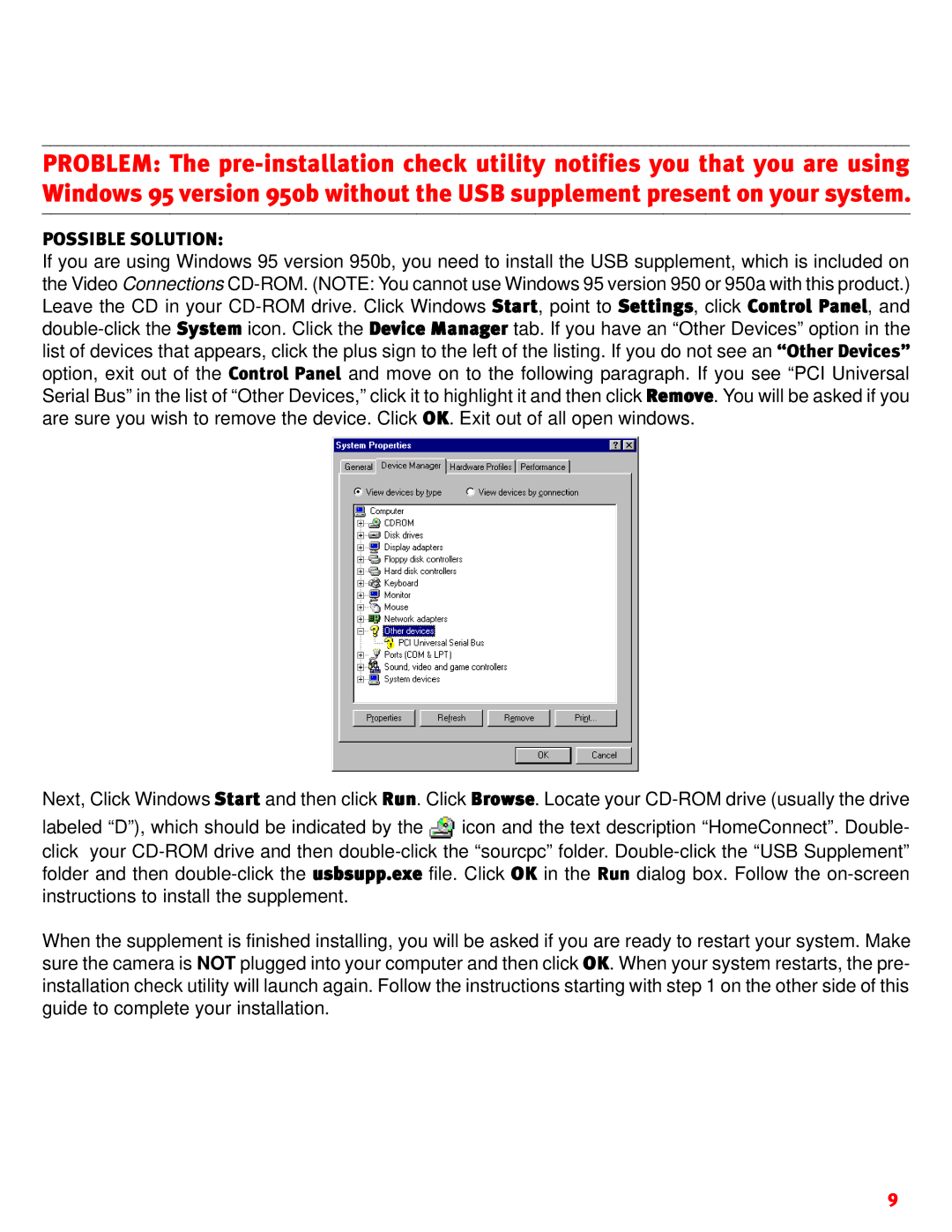 3Com 1.024.2063-00 manual Possible Solution 