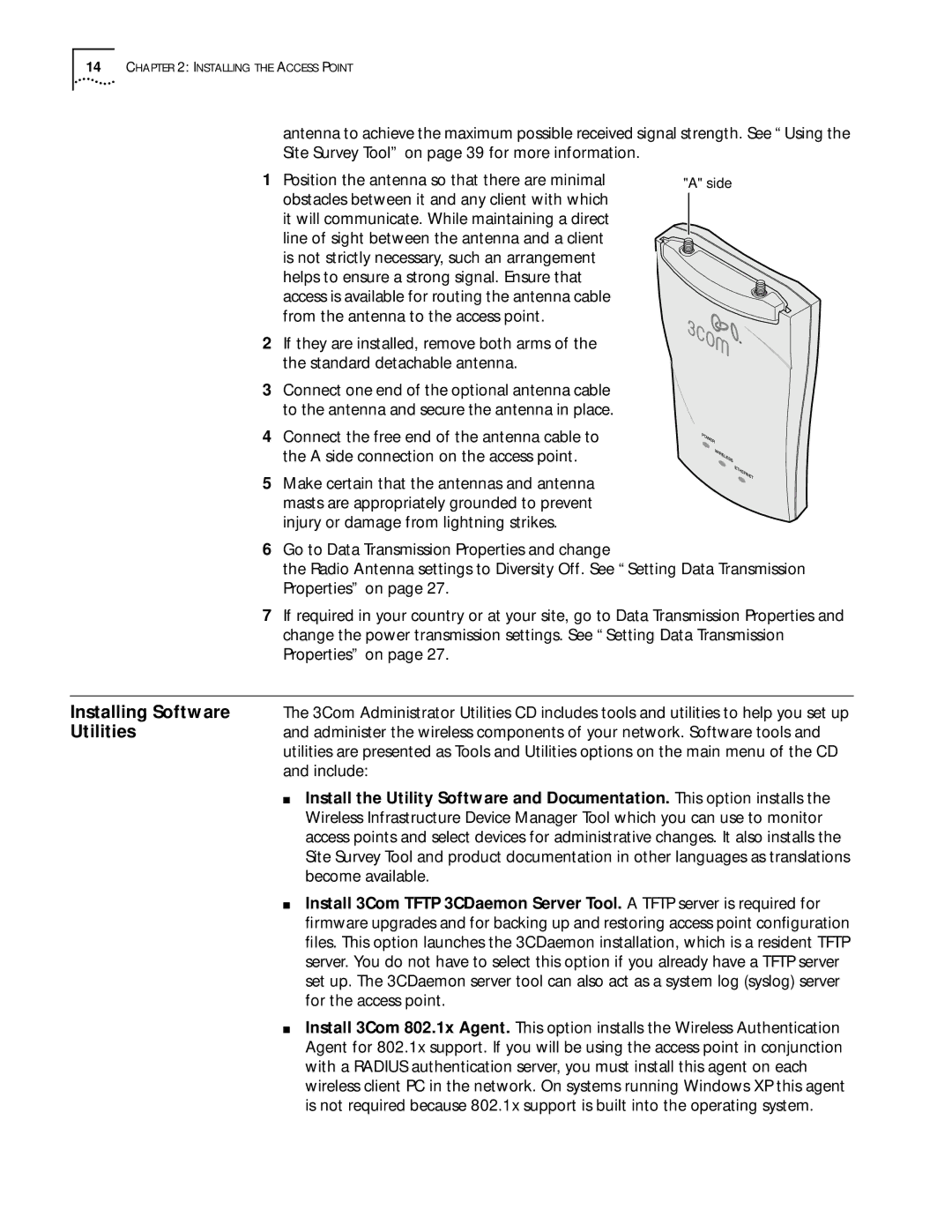 3Com 11 Mbps manual Side 