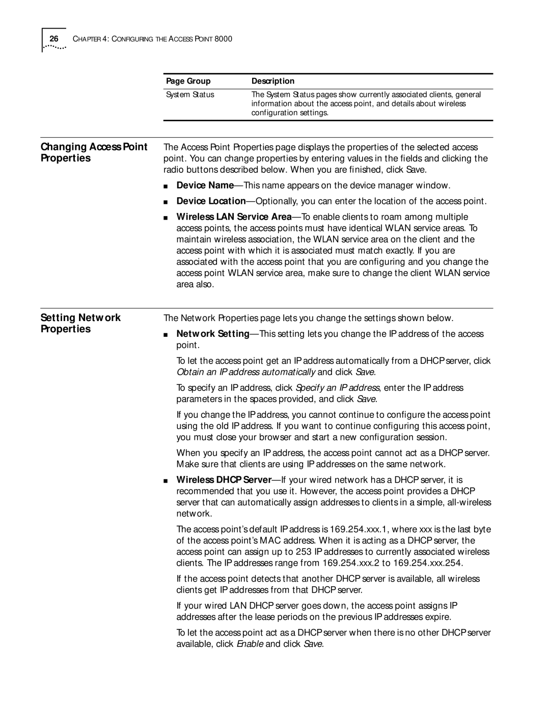 3Com 11 Mbps manual Setting Network Properties 