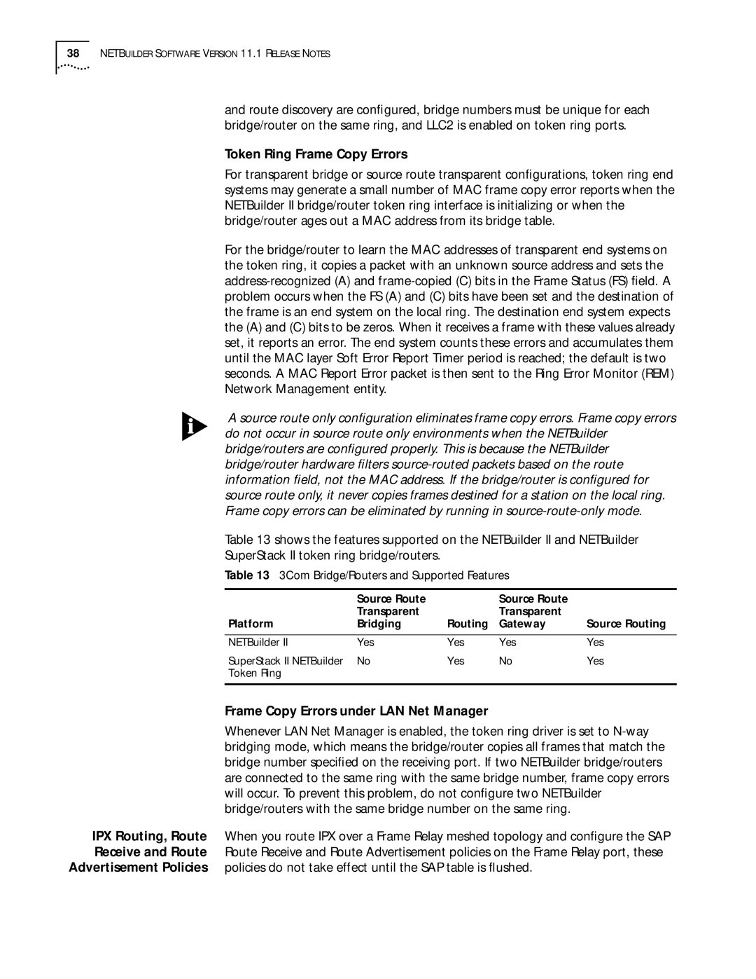 3Com 11.1 manual Token Ring Frame Copy Errors, Frame Copy Errors under LAN Net Manager 