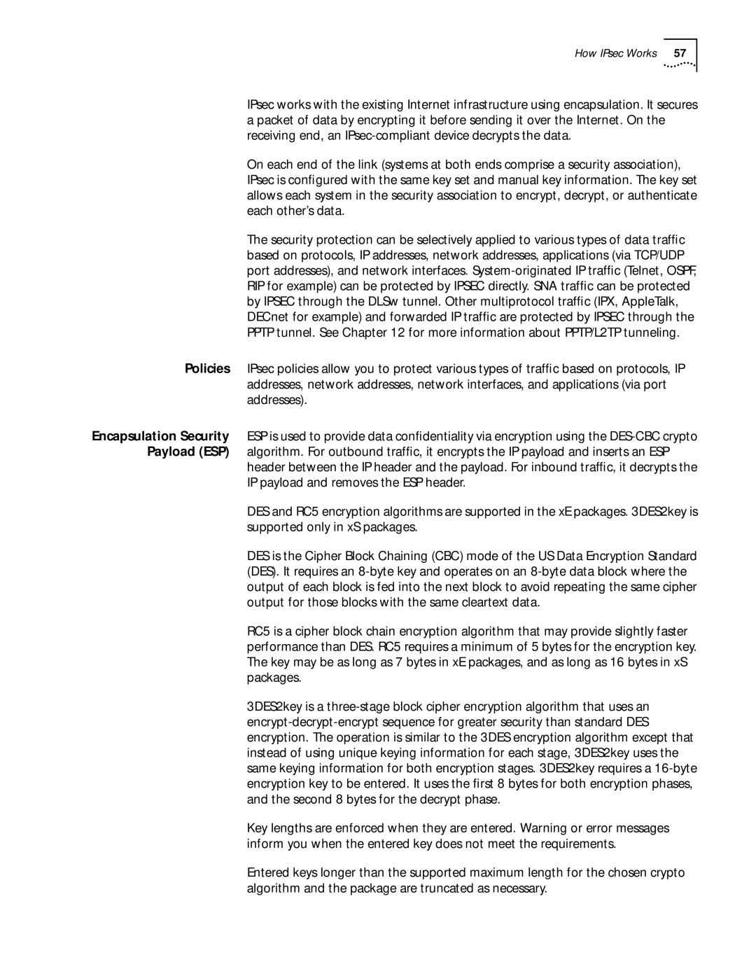 3Com 11.1 manual How IPsec Works 