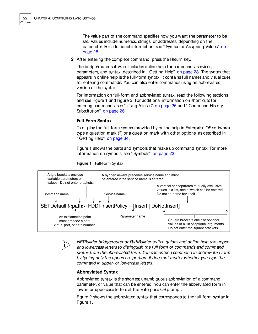 3Com 11.3 manual Full-Form Syntax, Abbreviated Syntax 