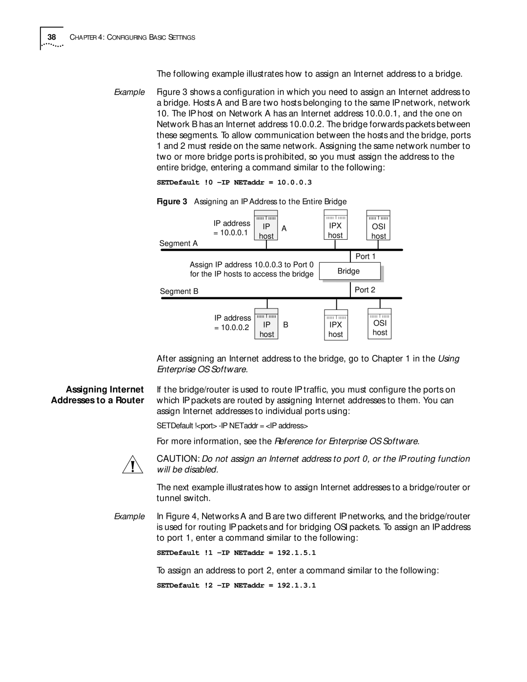 3Com 11.3 manual Assign Internet addresses to individual ports using, Ipx Osi 