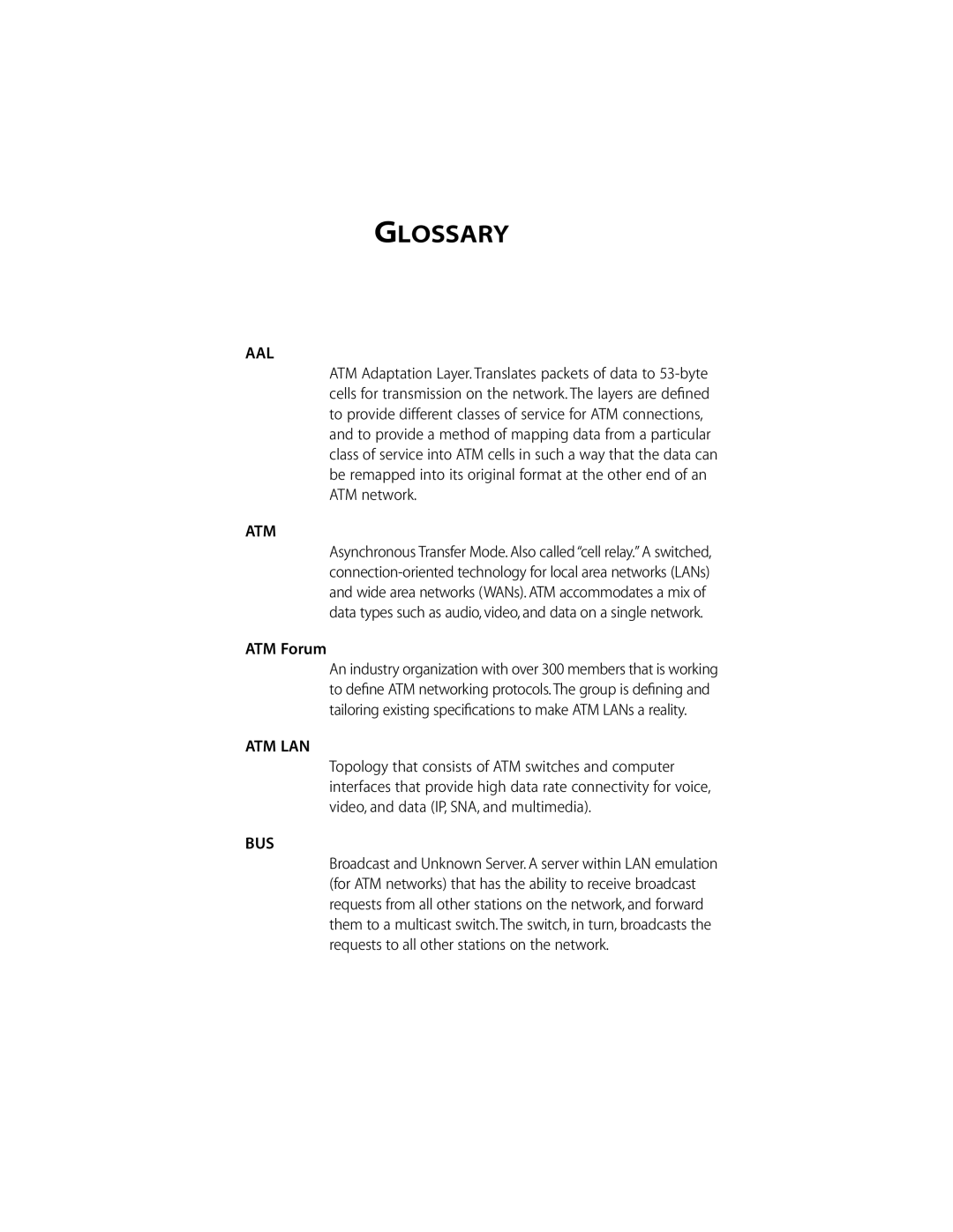 3Com 155 PCI manual Glossary, ATM Forum 