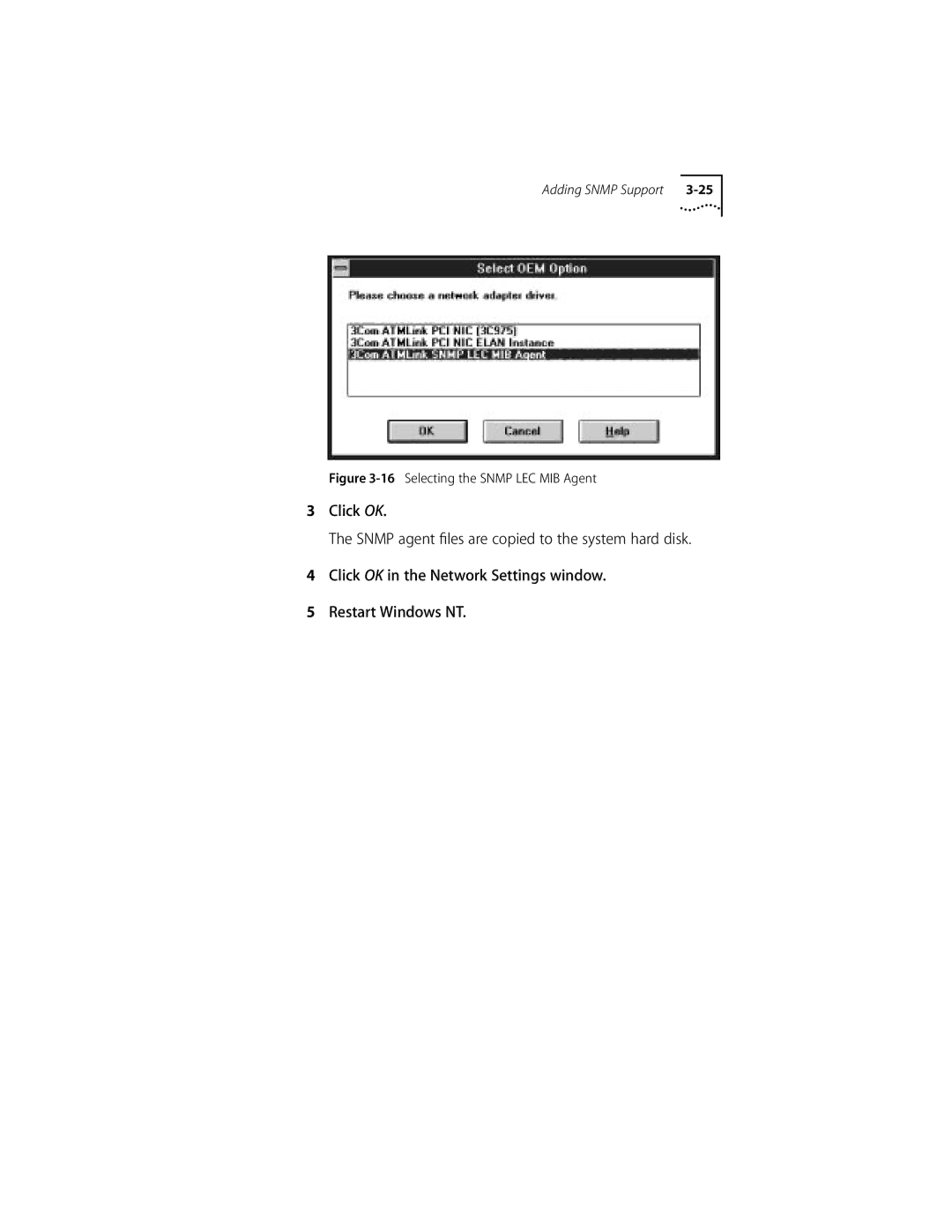 3Com 155 PCI manual Adding Snmp Support 