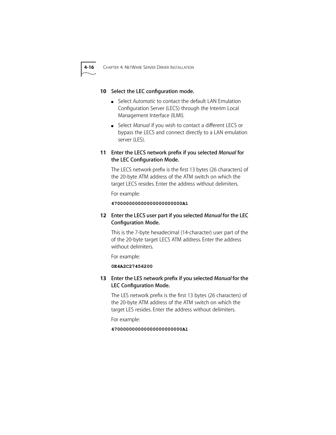 3Com 155 PCI manual For example 