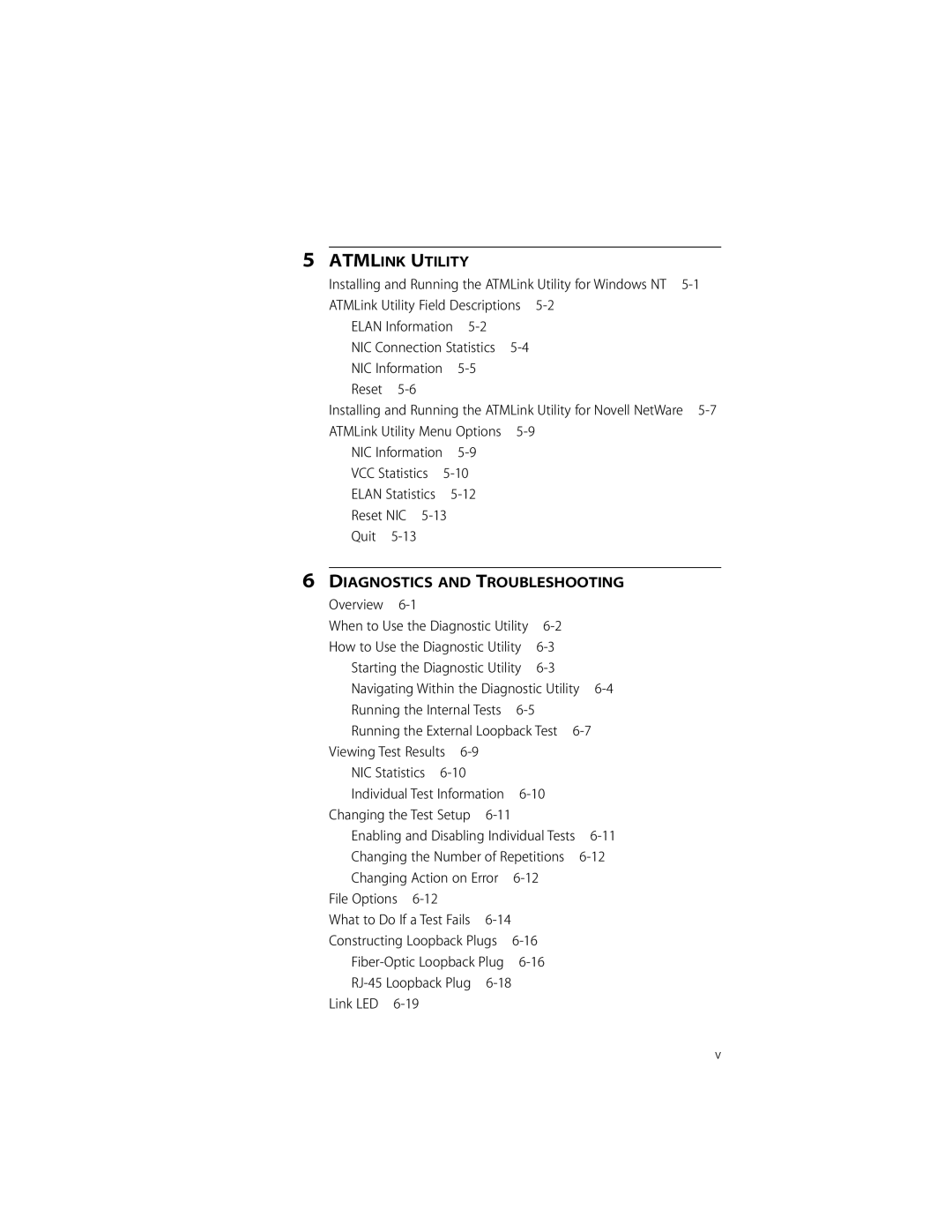 3Com 155 PCI VCC Statistics, Starting the Diagnostic Utility, Running the External Loopback Test, Changing Action on Error 