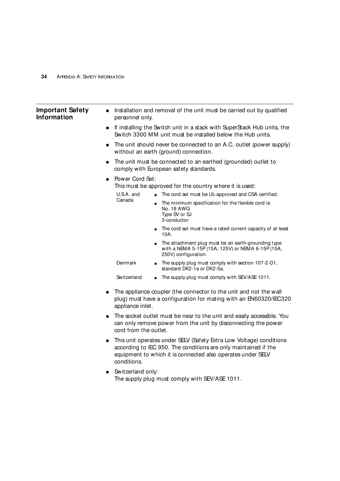 3Com 16985ua.bk manual Important Safety, Information, Personnel only 