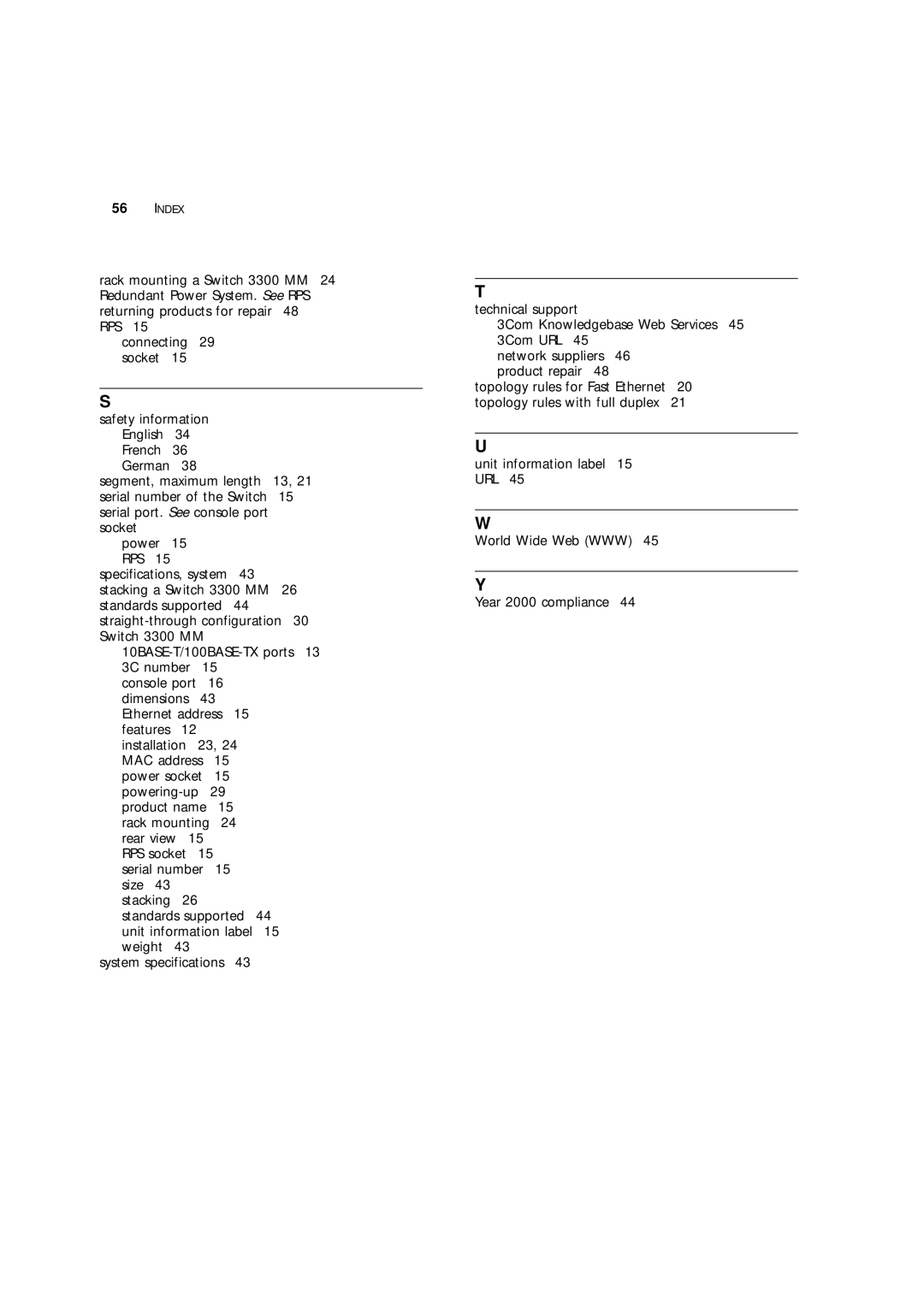 3Com 16985ua.bk manual Index 