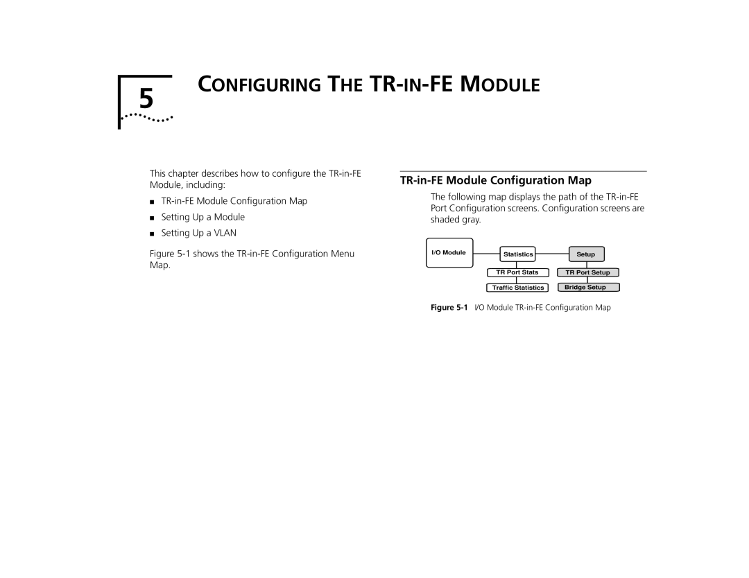 3Com 2000 TR manual Configuring the TR-IN-FE Module, TR-in-FE Module Conﬁguration Map 