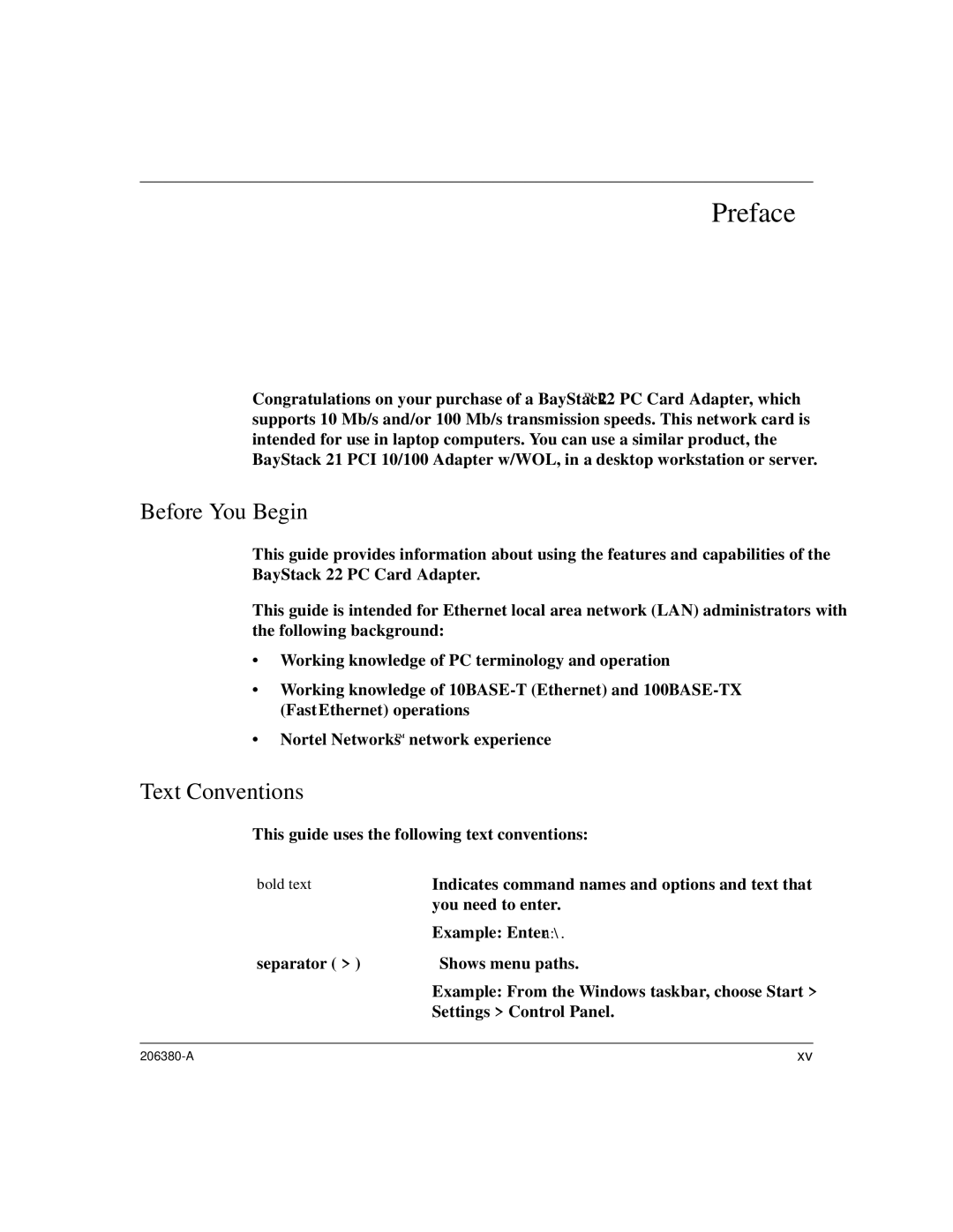 3Com 206380-A manual Preface, Before You Begin, Text Conventions 