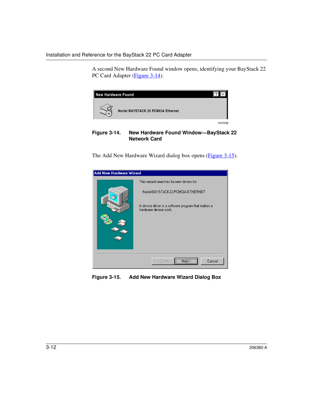 3Com 206380-A manual 15.Add New Hardware Wizard Dialog Box, 3-12 