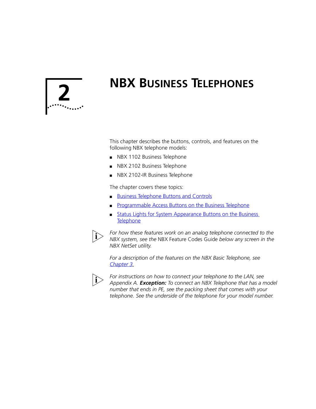 3Com 2101 manual NBX Business Telephones 