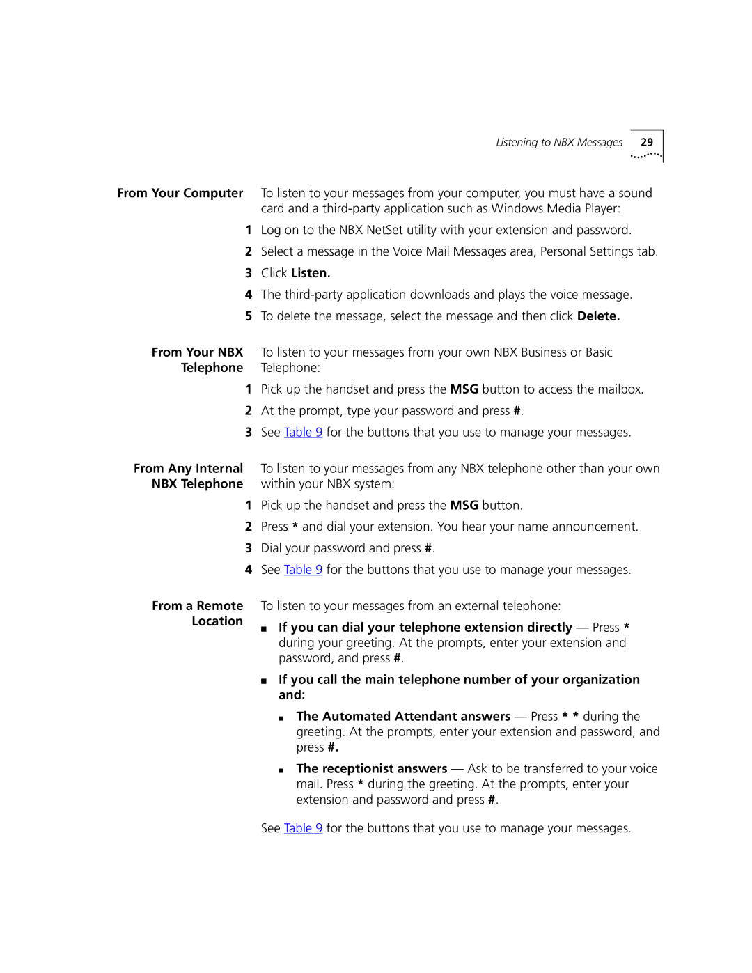 3Com 2101 manual Click Listen 