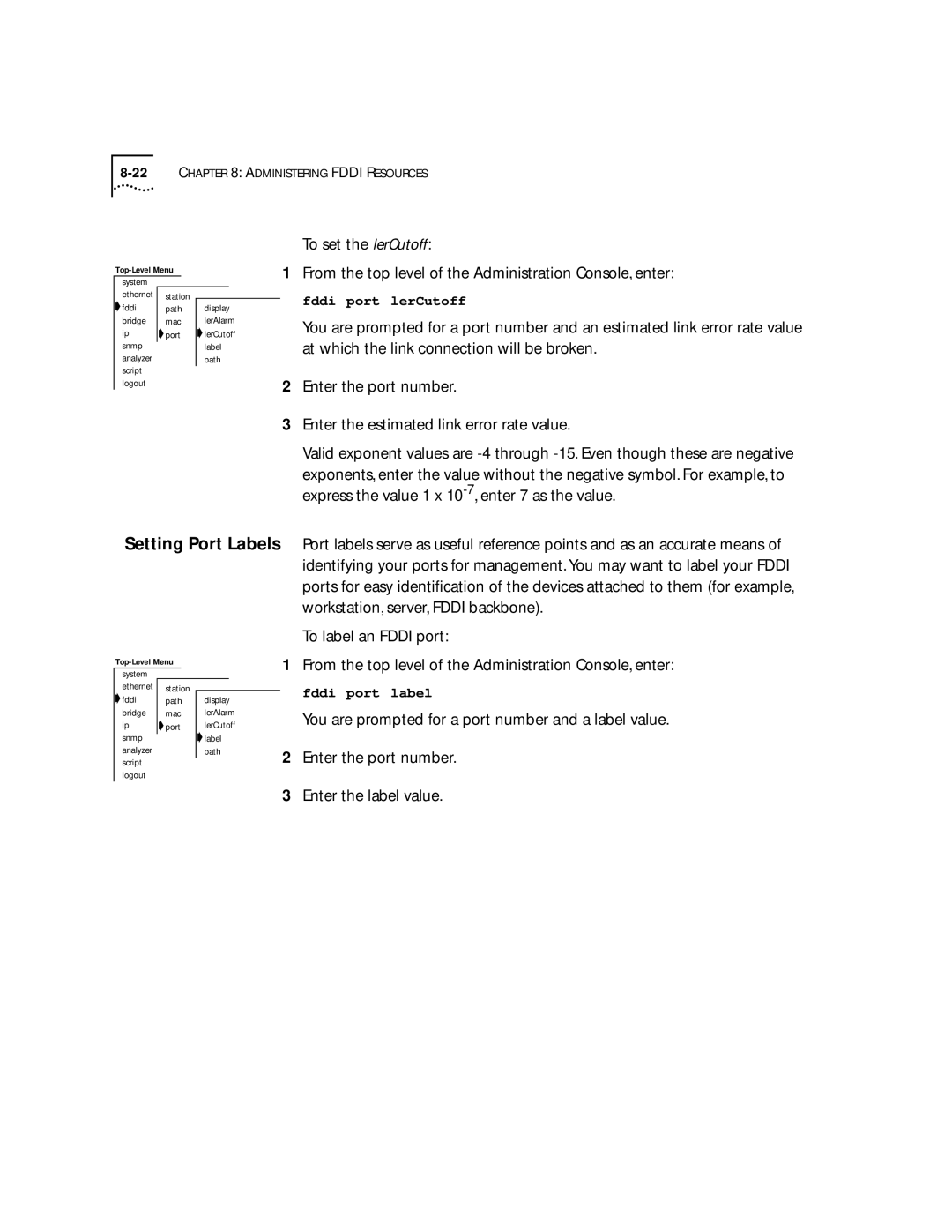 3Com 2200 manual Setting Port Labels 