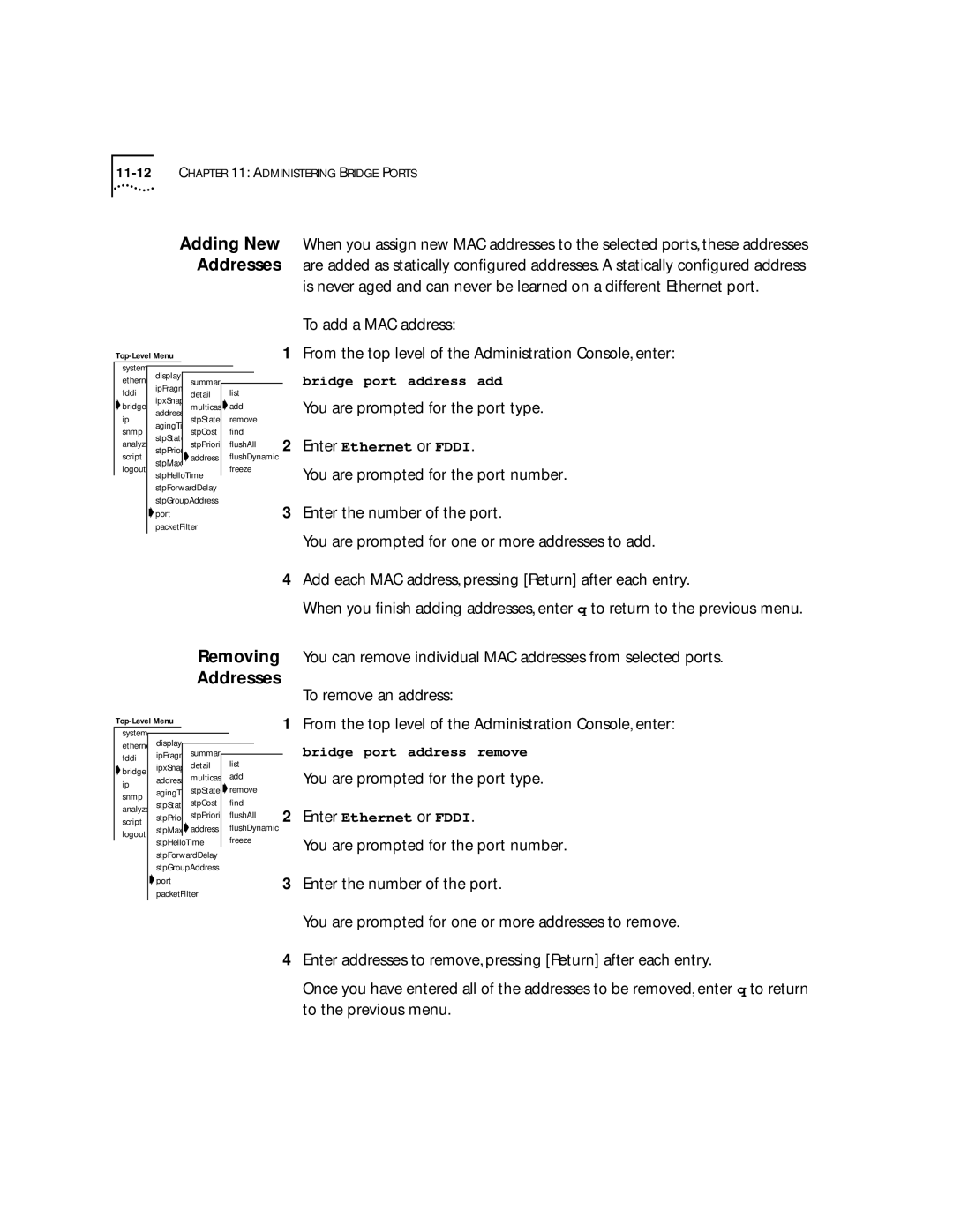 3Com 2200 manual You are prompted for the port number, Enter the number of the port 