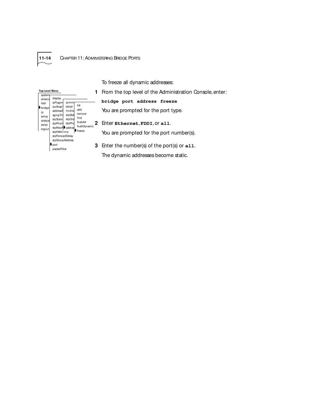 3Com 2200 manual You are prompted for the port numbers 