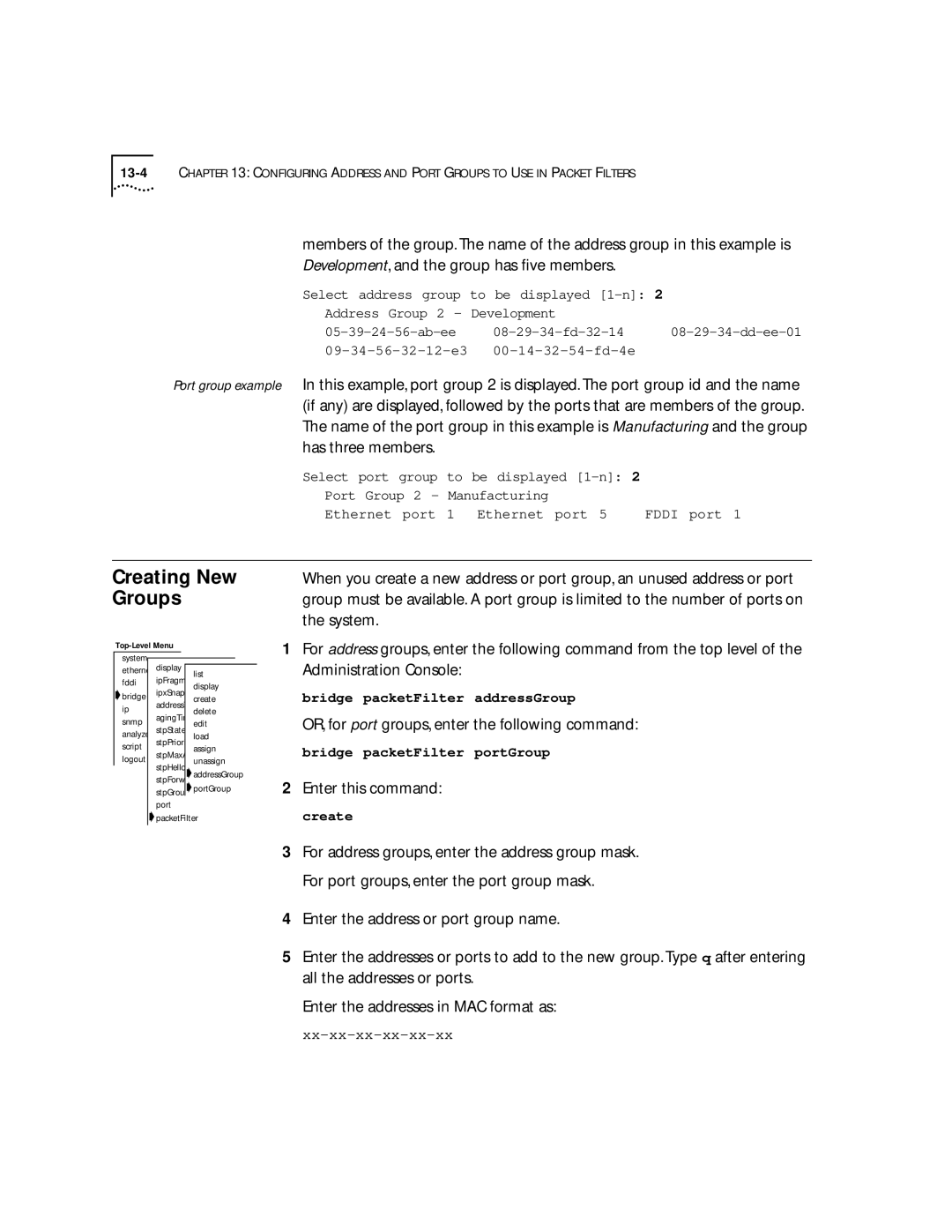 3Com 2200 manual Creating New Groups 