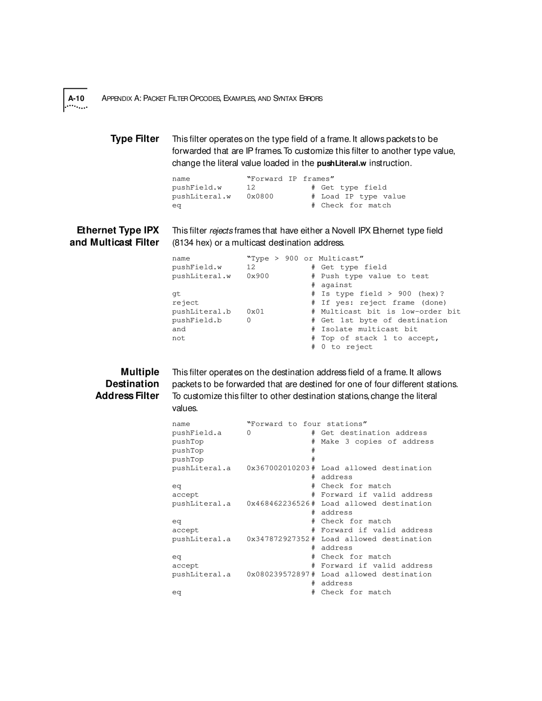 3Com 2200 manual Address 