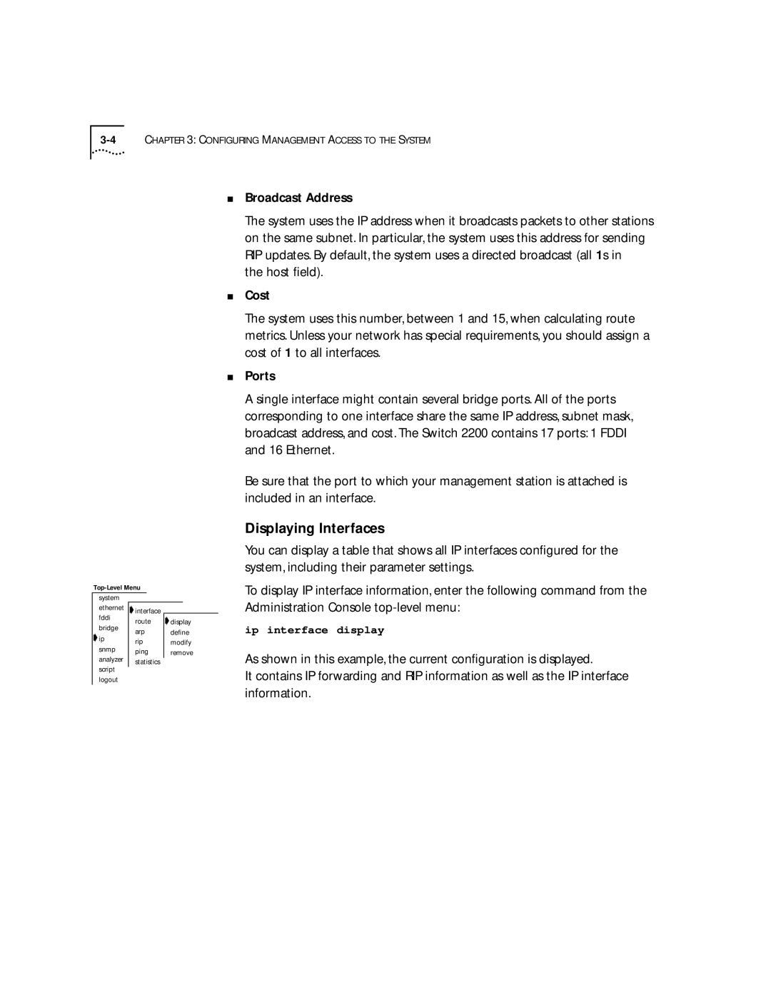 3Com 2200 manual Broadcast Address 